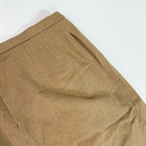 VTG Pendleton Pencil Skirt Womens 16 Virgin Wool Camel Tan  Preppy Old Money - Picture 6 of 9